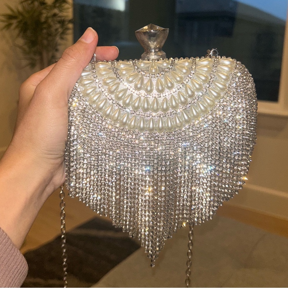 Rhinestone Clutch & Crossbody Purse - NATASHA